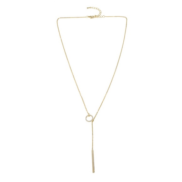 NWT Kenneth Jay Lane Gold Lariat Necklace - Picture 5 of 6
